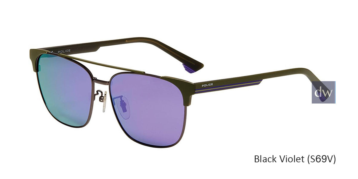 Black Violet (S69V) Police SPL574 Sunglasses.