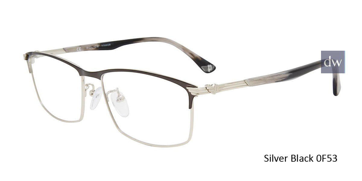 Silver Black(0F53) Police VPL994 Eyeglasses.