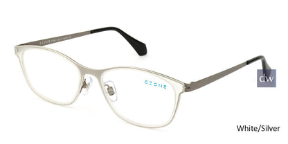 White/Silver C-Zone E1186 Eyeglasses.