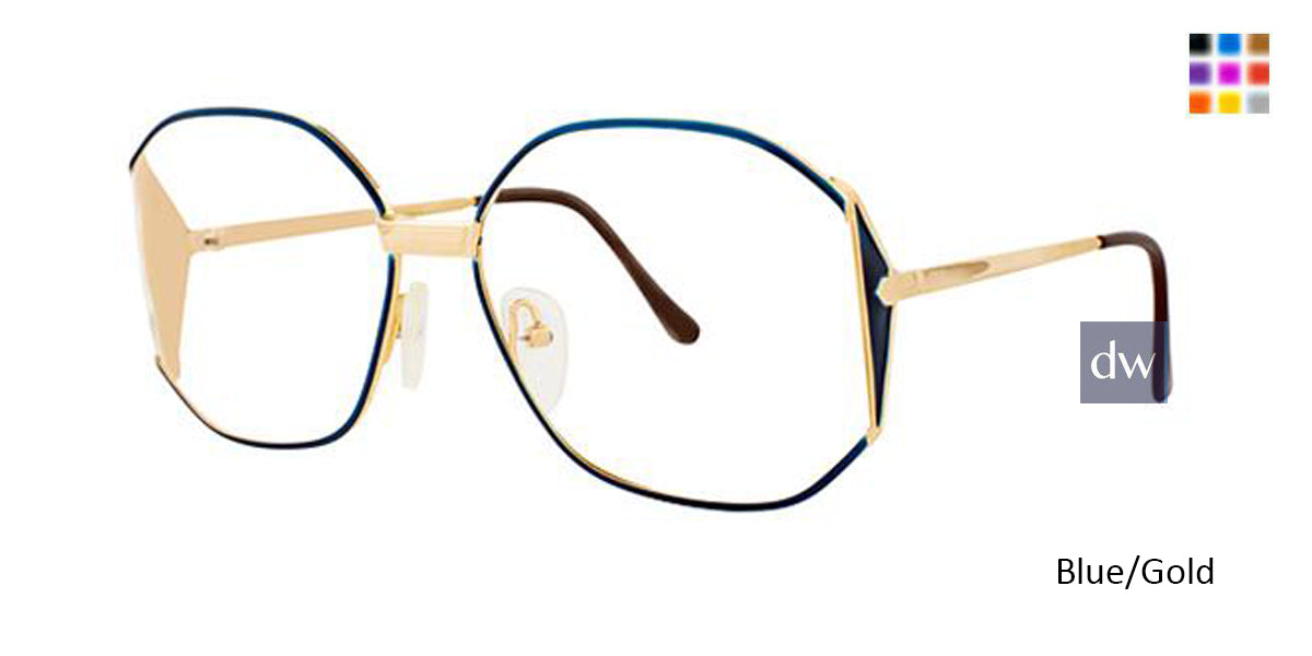 Blue/Gold Elan 151 Eyeglasses.