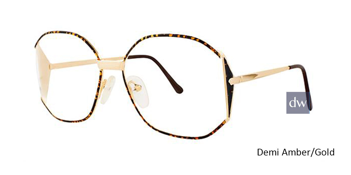 Demi Amber/Gold Elan 151 Eyeglasses.