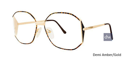 Demi Amber/Gold Elan 151 Eyeglasses.