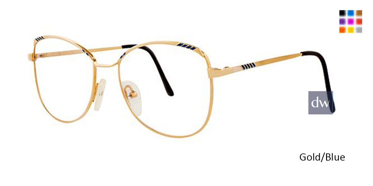 Gold/Blue Elan 153 Eyeglasses.