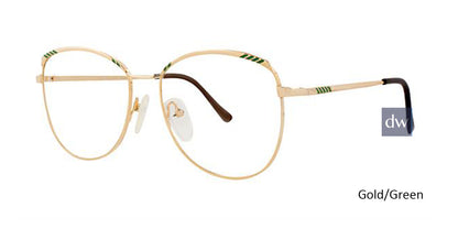 Gold/Green Elan 153 Eyeglasses.
