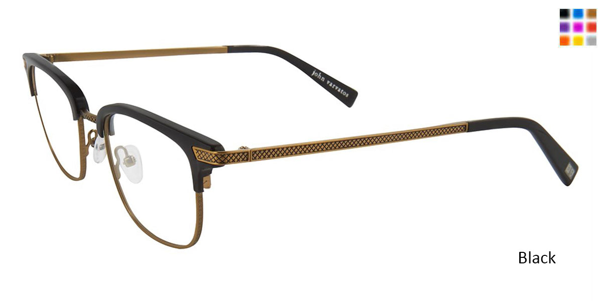 Black John Varvatos V162 Eyeglasses.