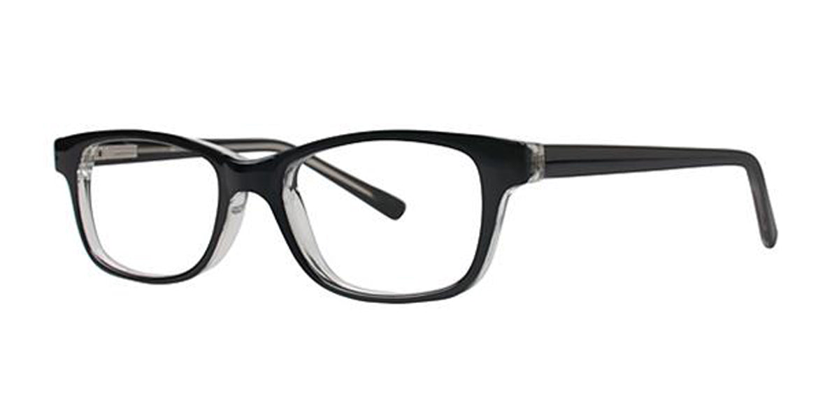 Black/Crystal Parade Q Series 1729 Eyeglasses - Teenager.