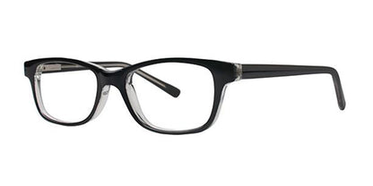Black/Crystal Parade Q Series 1729 Eyeglasses - Teenager.
