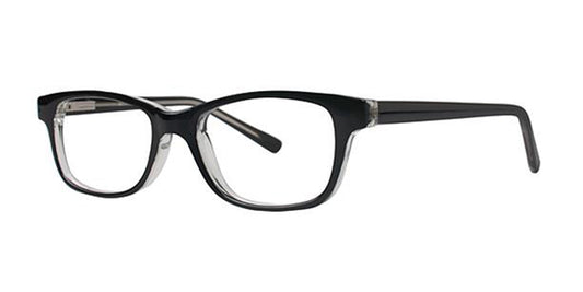 Black/Crystal Parade Q Series 1729 Eyeglasses - Teenager.