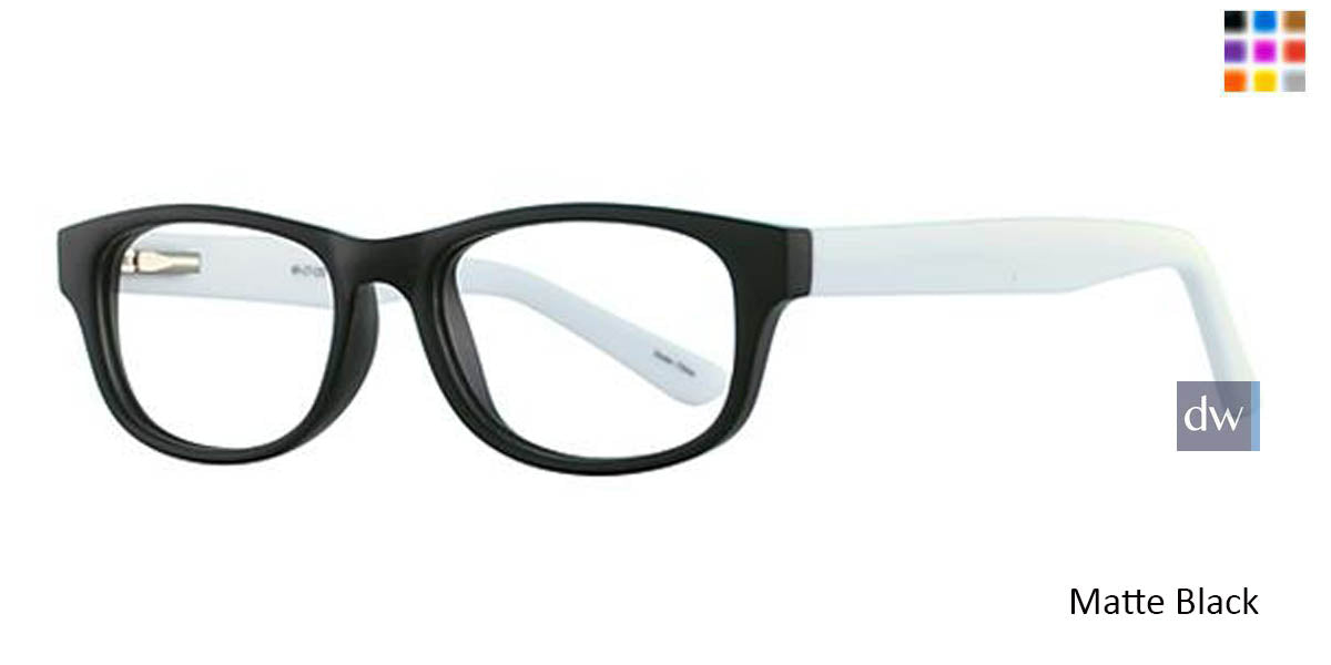 Matte Black Parade Q Series 1734 Eyeglasses - Teenager.