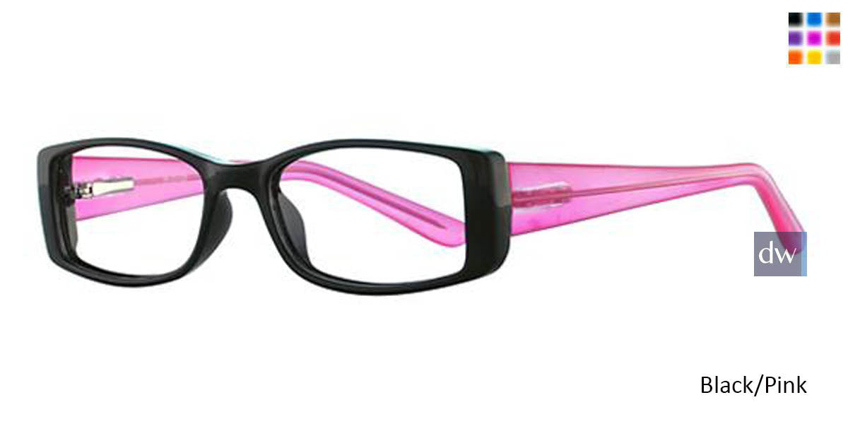 Black/Pink Parade Q Series 1737 Eyeglasses.