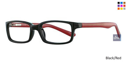 Black/Red Parade Q Series 1739 Eyeglasses.