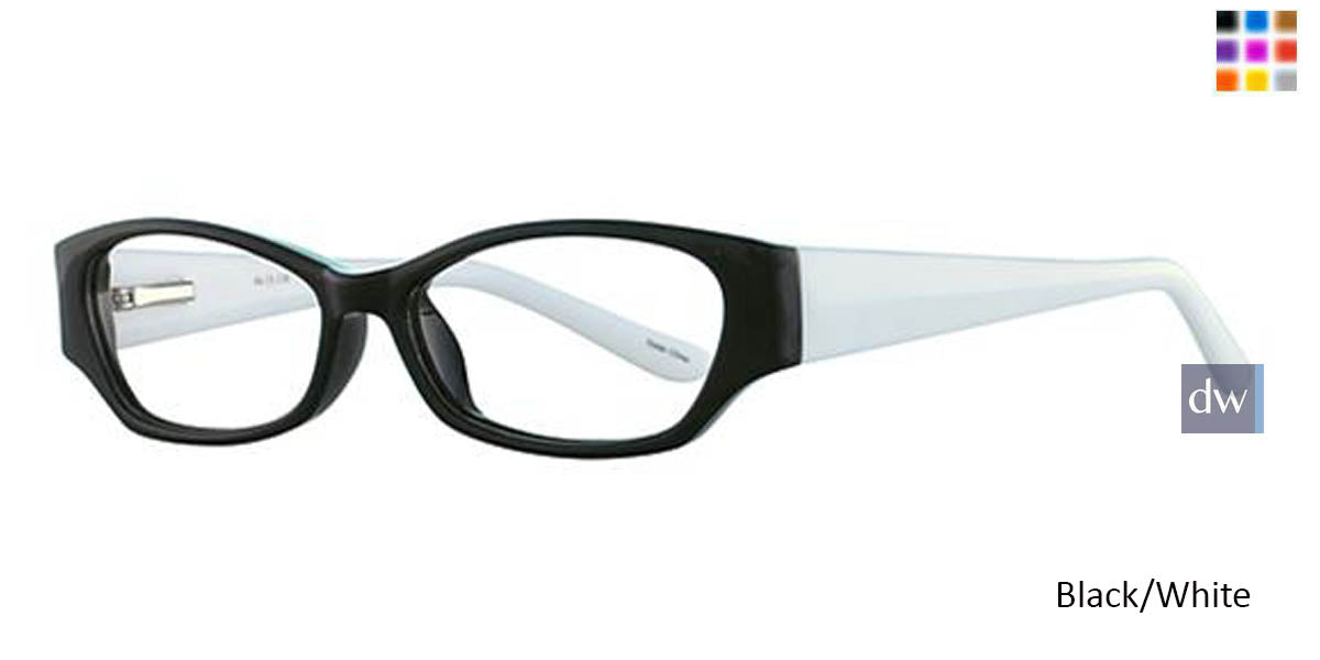Black/Withe Parade Q Series 1742 Eyeglasses - Teenager.