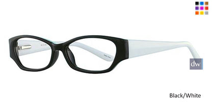 Black/Withe Parade Q Series 1742 Eyeglasses - Teenager.