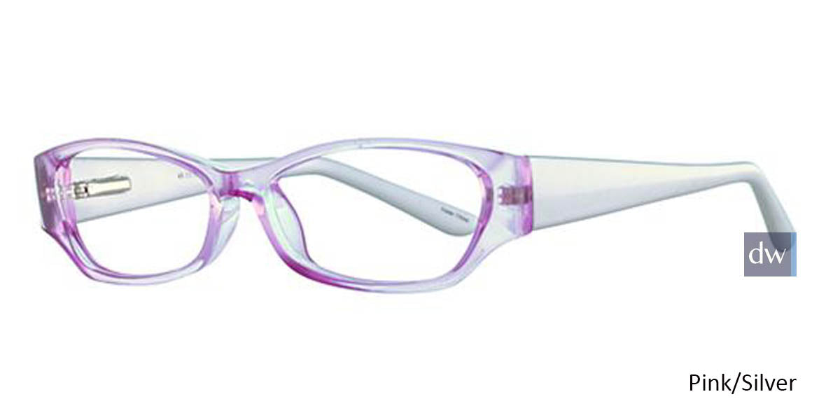 Pink/Silver Parade Q Series 1742 Eyeglasses - Teenager.