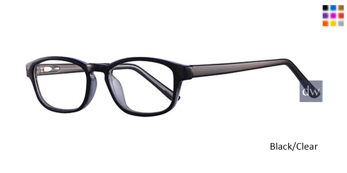 Black/Clear Parade Q Serise 1754 Eyeglasses.