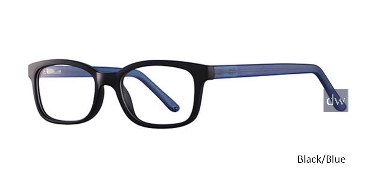 Black/Blue Parade Q Series 1755 Eyeglasses - Teenager.