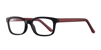 Black/Burgundy Parade Q Series 1755 Eyeglasses - Teenager.