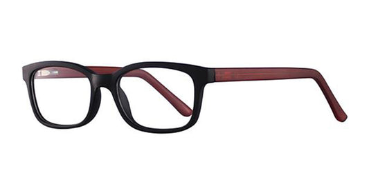 Black/Burgundy Parade Q Series 1755 Eyeglasses - Teenager.