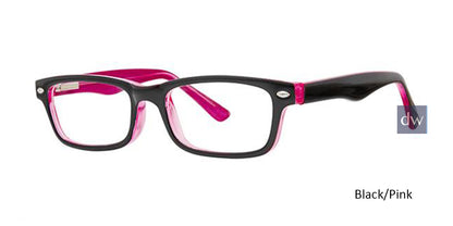 Black/Pink Parade Q Series 1762 Eyeglasses - Teenager.