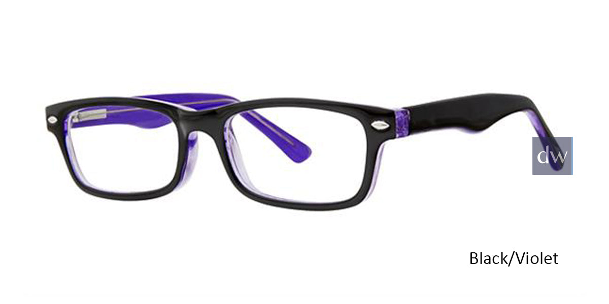 Black/Violet Parade Q Series 1762 Eyeglasses - Teenager.
