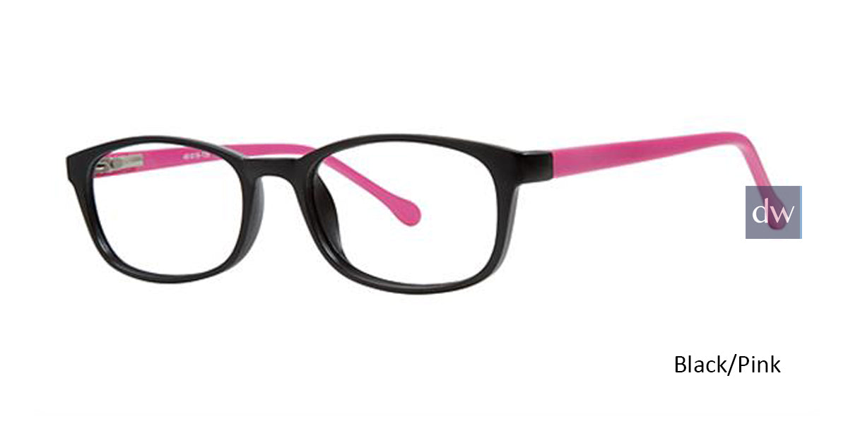 Black/Pink  Parade Q Series 1777 Eyeglasses - Teenager.