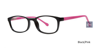 Black/Pink  Parade Q Series 1777 Eyeglasses - Teenager.