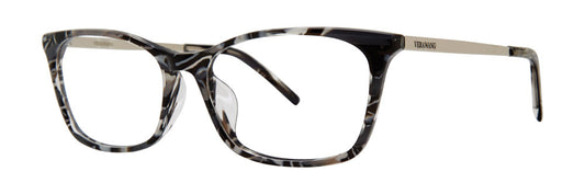 Vera Wang VA41 Soft Square Eyeglasses in Black — women's alternative fit acetate front metal-acetate temple frame
