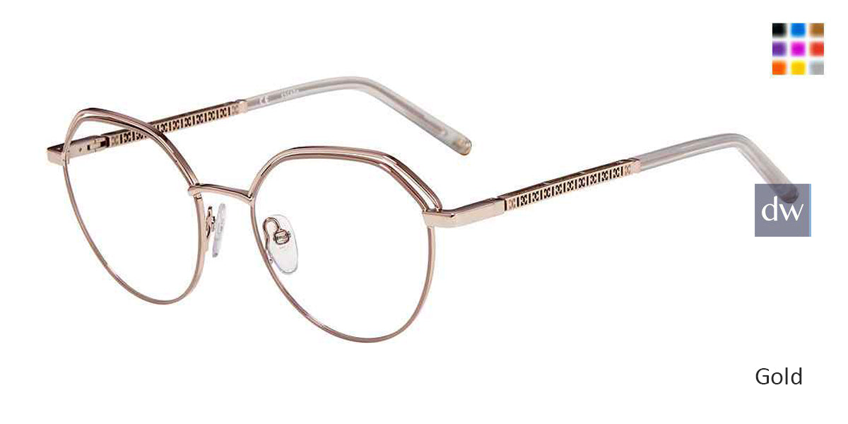 Gold Escada VESD23 Eyeglasses