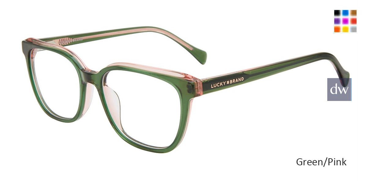 Green/Pink Lucky Kid VLBD726 Eyeglasses - Teenager
