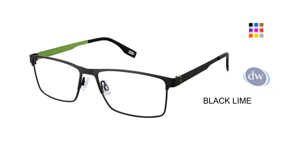 EVATIK E-9249 Eyeglasses Black Lime