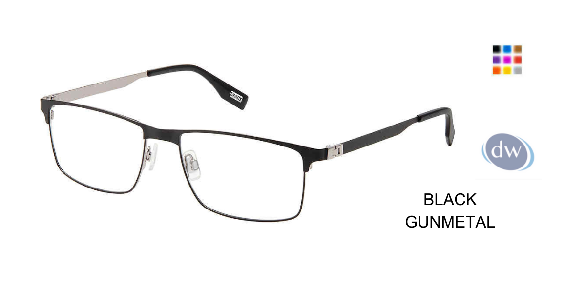 EVATIK E-9236 Eyeglasses BLACK GUNMETAL