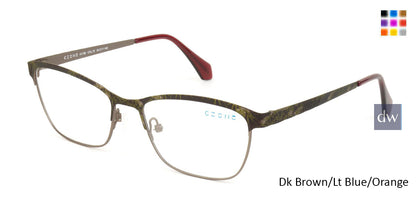 Dk Brown/Lt Blue/Orange  C-Zone H1156 Eyeglasses.