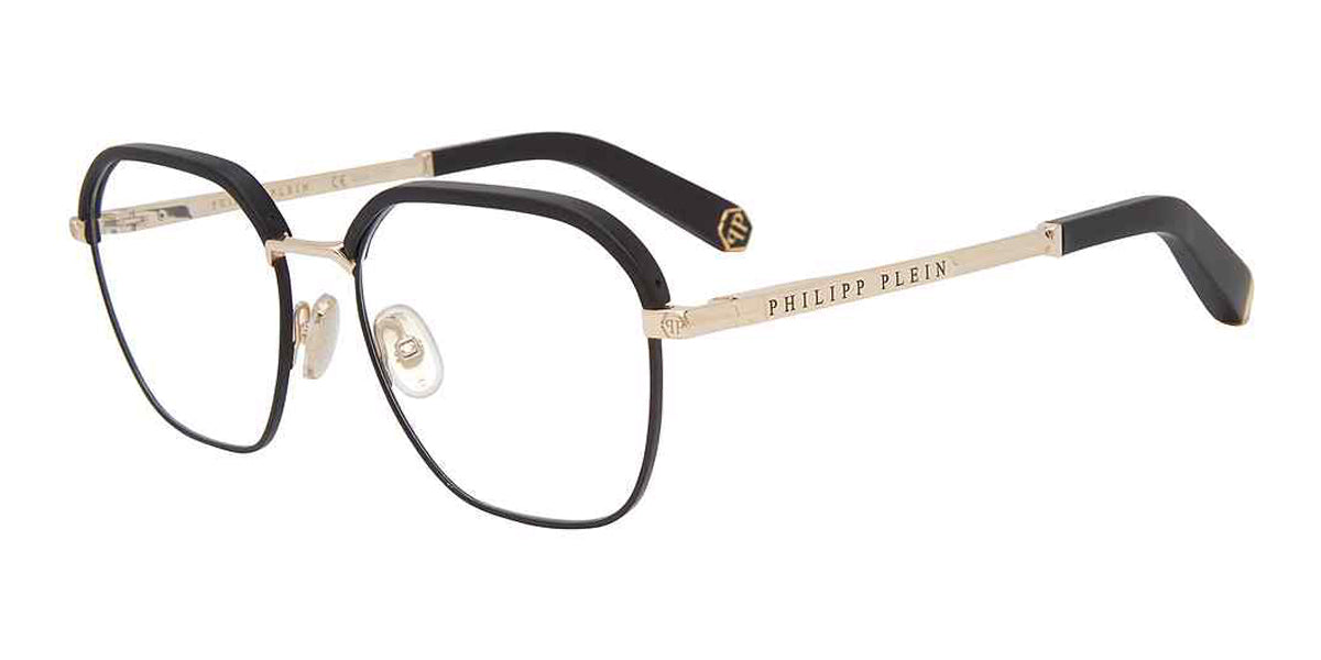 Black Philipp Plein VPP017M Eyeglasses.