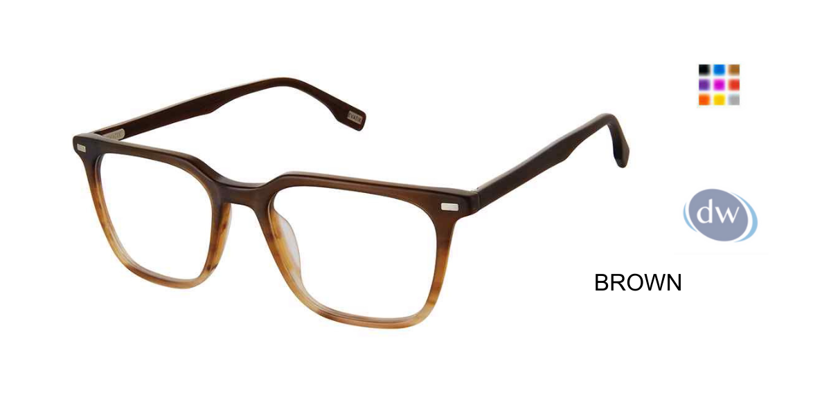 EVATIK E-9237 Eyeglasses BROWN
