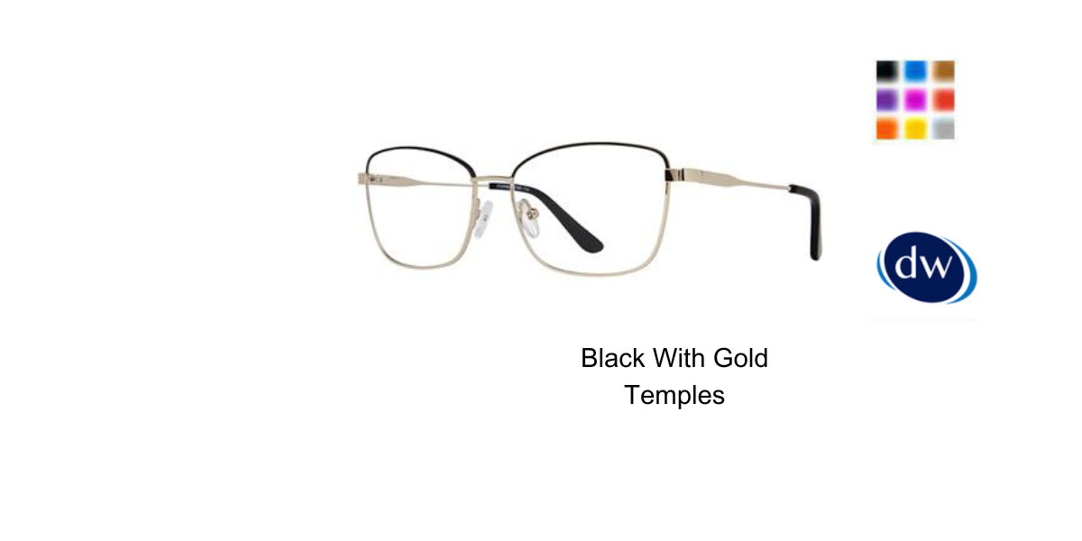 Black With Gold Temples