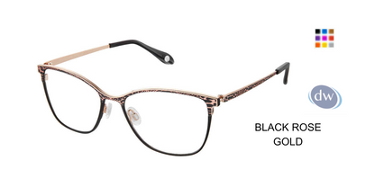 FYSH F-3712 Eyeglasses Black Rose Gold