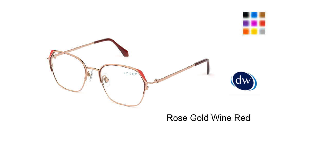 Rose Gold Wine Red