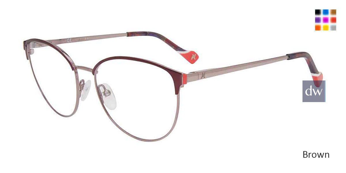 Brown Yalea VYA011 Eyeglasses