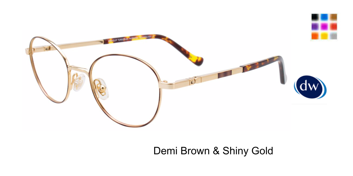 Demi Brown Shiny Gold
