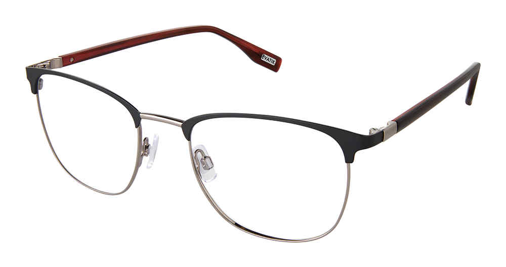 EVATIK E-9255 Eyeglasses Black Wine Horn