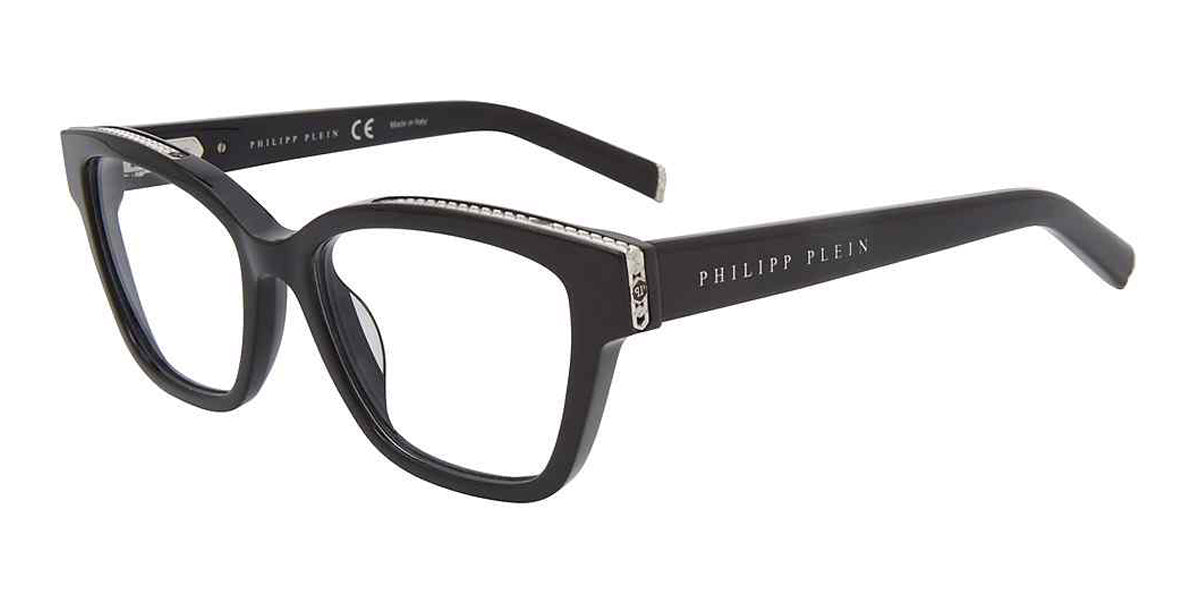 Black Philipp Plein VPP034S Eyeglasses.