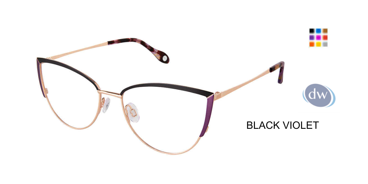 FYSH F-3713 Eyeglasses Black Violet