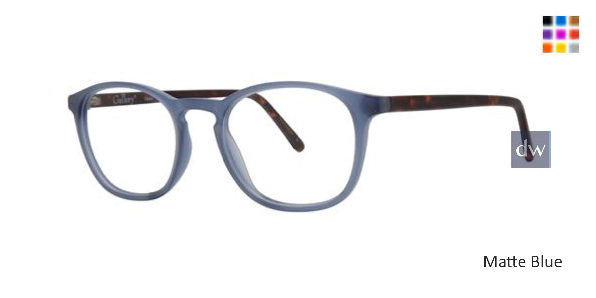 Matte Blue Gallery Cedric Eyeglasses.