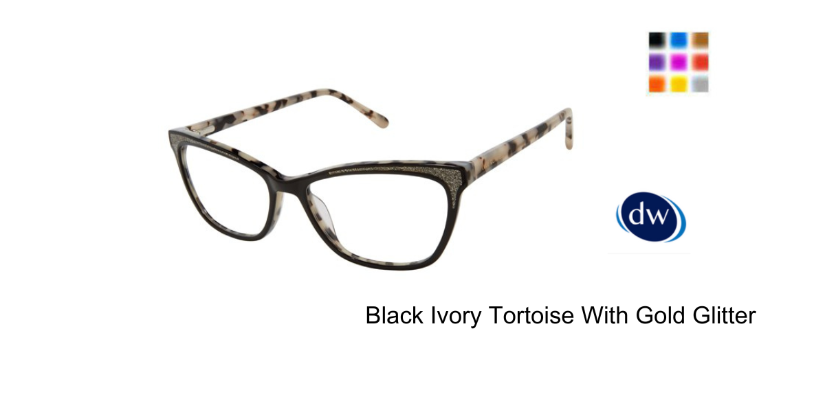 Black Ivory Tortoise With Gold Glitter