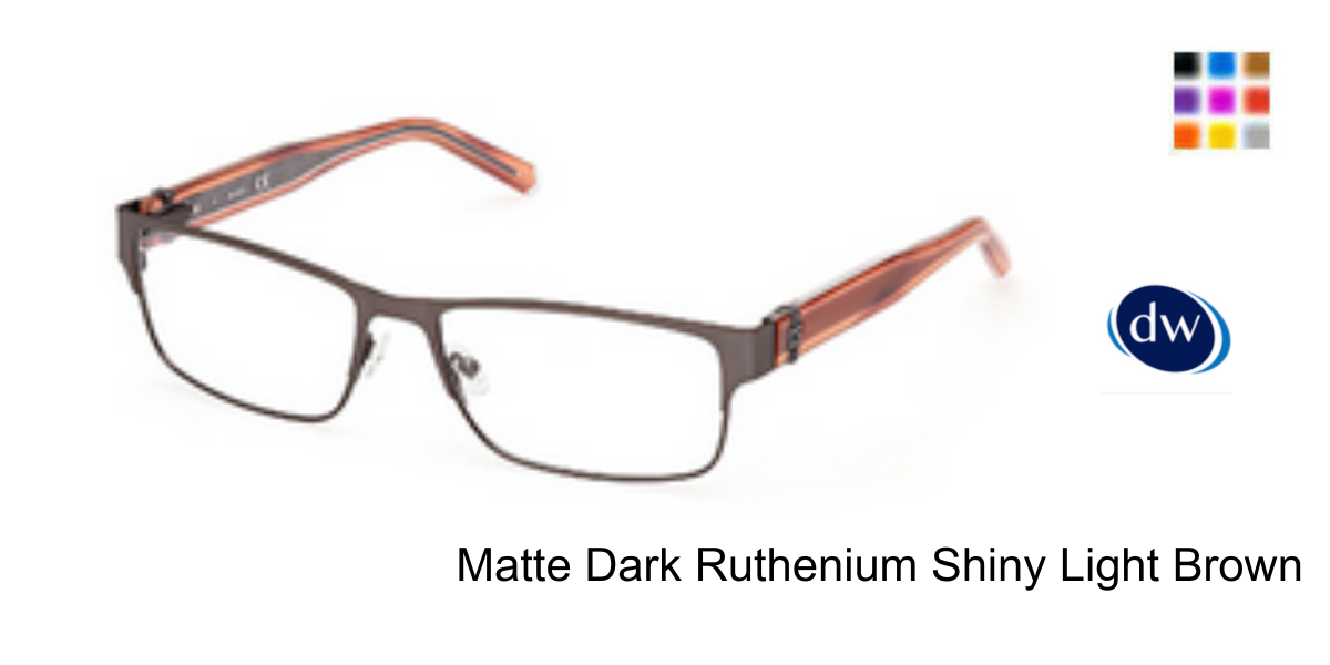 Matte Dark Ruthenium Shiny Light Brown