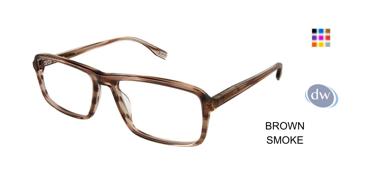 EVATIK E-9258 Eyeglasses Brown Smoke