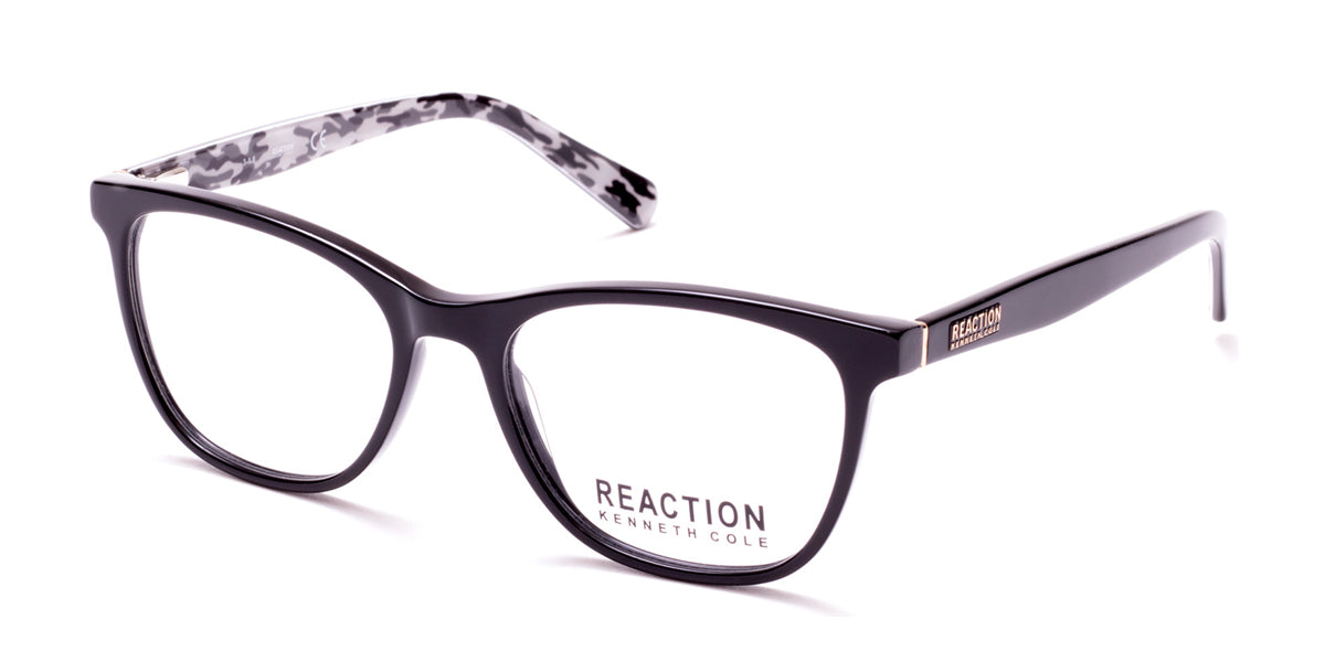 Shiny Black Kenneth Cole Reaction KC0806 Eyeglasses.