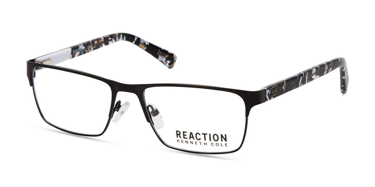Matte Black Kenneth Cole Reaction KC0808 Eyeglasses.