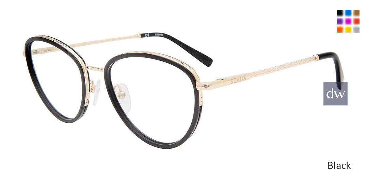 Black Escada VESB61 Eyeglasses.