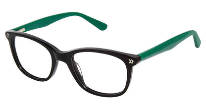BLACK-GREEN SUPERFLEX-KIDS SFK-272 Eyeglasses